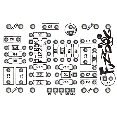 4-Track Fuzz PCB