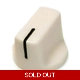 Davies 1510-Style Knob, push fit - Cream