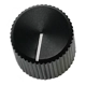 14x12mm Knurled Aluminium Knob - Black