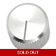 14x12mm Knurled Aluminium Knob - Silver