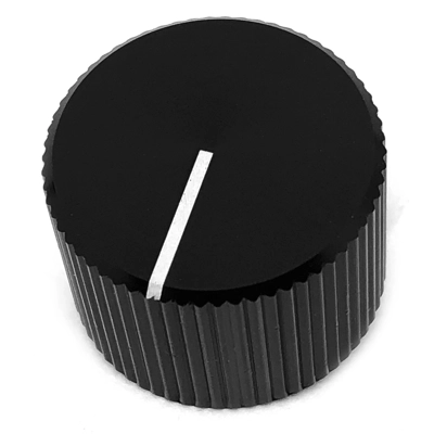 Knurled Aluminium Knob - Black