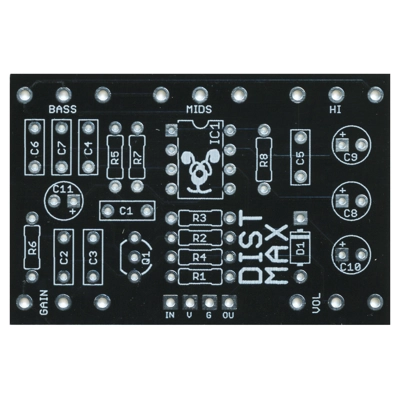 Maximus Distortium Vert - High Gain Distortion PCB