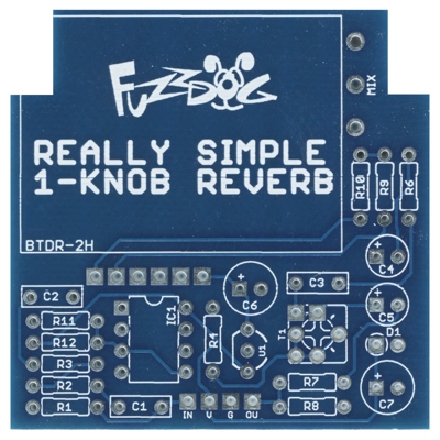 Simple One-Knob Reverb PCB