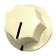 Large fluted knob - Cream