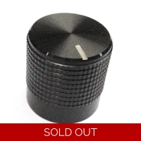 15mm Knurled Black Aluminium Push..