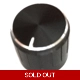 17mm Knurled Aluminium Knobs - Black