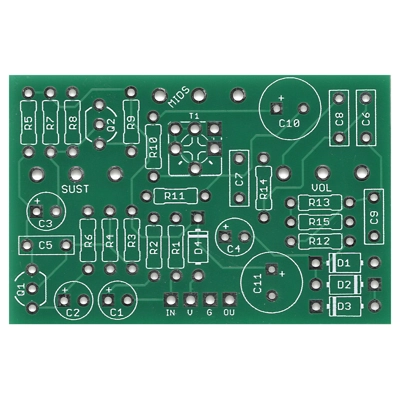 Lonely Vox Club Fuzz PCB