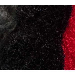 Black curl/wave Plush fur