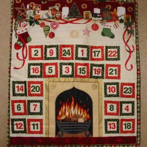 Fireplace advent calendar- completed