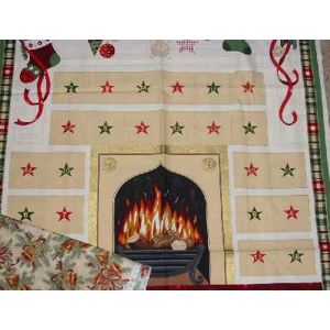 A large fireplace advent calendar kit