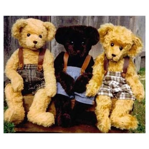 Teddy bear pattern-Huey, Dewy & Louie