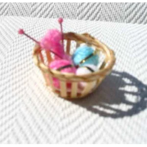 Mini knitting basket