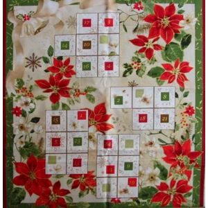 Poinsettia christmas plant advent panel