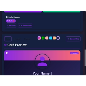 AI Profile Card Generator AI Profile Card Generator