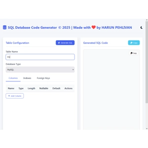 SQL Database Code Generator