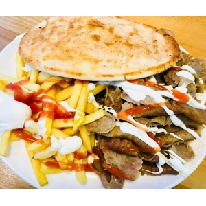 DONER MEAT WITH CHIPS