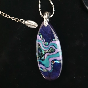 Purple Island Resin Necklace