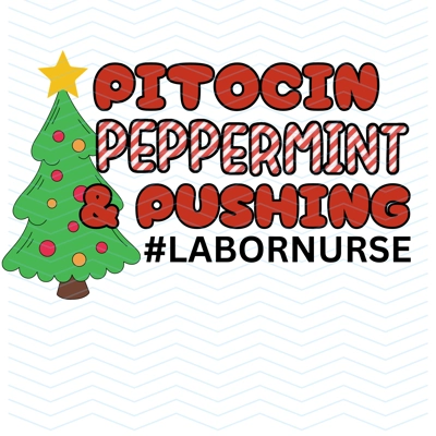Pitocin Pepper & Pushing #labornurse Crewneck