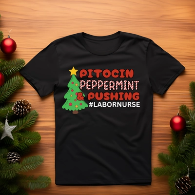 Pitocin PepperMint and Pushing Short Sleeve T-shirt