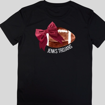 Jenks Maroon Bow & Football Jenks Maroon Bow & Football