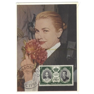 Alte Postkarte Prinzessin Grace Kelly von Monaco - GRÜNE B..