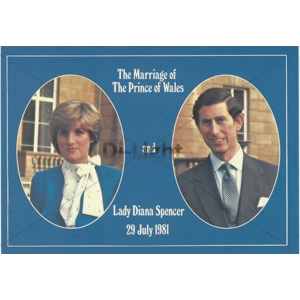 Prinzessin Diana - Königliche Verlobung-Hochzeit 1981 - Original Postkarte aus England