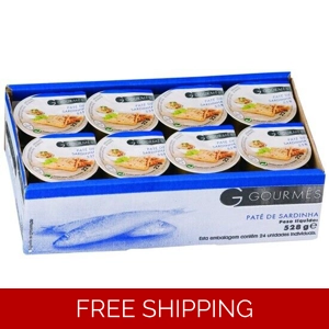 24 x 22g Cans Sardine Portuguese Pate Gourmes - Portugal Food Gourmet