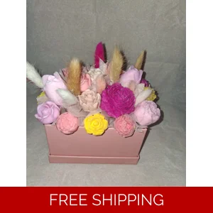 Flower candle bouquet
