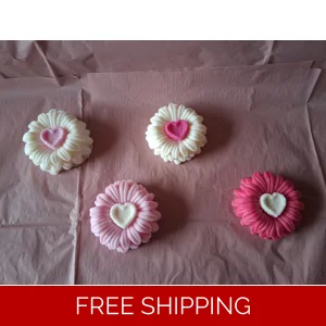 Daisies with hearts