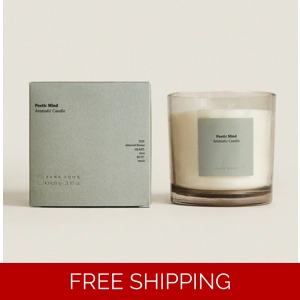 Zara Candle Poetic Mind Aromatic 620g - 21.87 Oz - Candle In Glass Jar