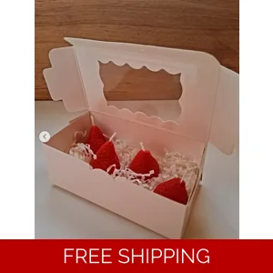 Handcrafted Strawberry-Shaped Candles
