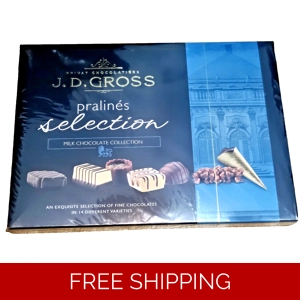 J.D. Gross Assortment of Chocolates 28 Candies Pralinés Milk Chocolate 300g