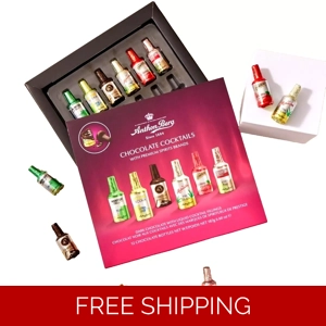 Anthon Berg Cocktails Liqueurs 8 Chocolates Bottles Shaped Premium Famous 125g