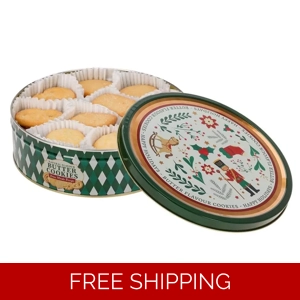Butter Cookies Beckys Biscuits Assortment Tin 340g (12 Oz) Christmas Collection