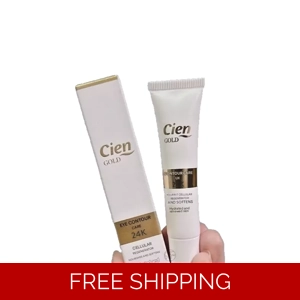2 x Cien Gold Eye Contour 24K 15ml Regenerating Nourishes and Smooths Skin