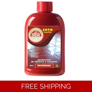 Liquid Wax for Floors and Mosaic Red Color 500ml 16.90 fl oz Dabri Cera Liquida