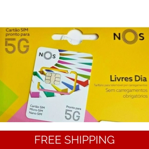 Sim Card Portugal NOS - Activated Plug Play - Free EU UK Roaming