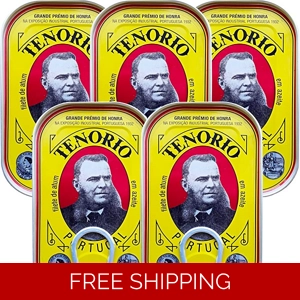 5 x Tuna Fish Fillet in Olive Oil Portugal Tenorio Portuguese 5 x 120g 4,23 oz