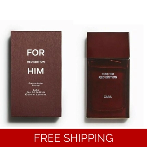 Zara For Him Red Edition Edt 100ml 3.38 oz New Eau De Toilette Fragrance Perfume