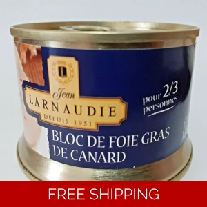 Bloc Foie Gras Canard Duck Liver JEAN LARNAUDIE French Gourmet 130g