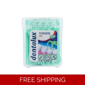 Dentalux Dental Floss Sticks Mint 64 sticks 3 in 1 Dental Floss