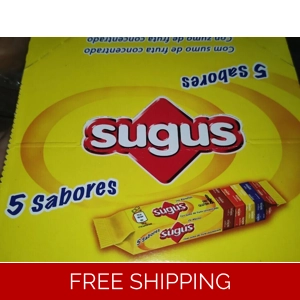 Sugus 5x Mix Flavors Chewy Sweet Candy Fruit Juice 5x45g Cherry Orange Lemon....