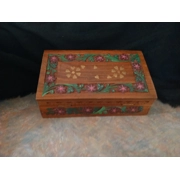 Wooden Jewelry box, Hand painted