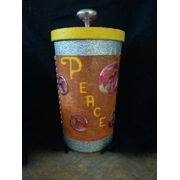 Peace/Love storage jar
