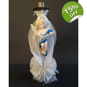 Angel candle holder, hand painted