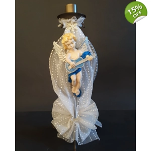 Angel candle holder, hand painted