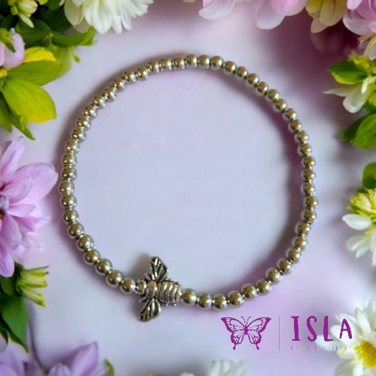Silver Bee Bracelet