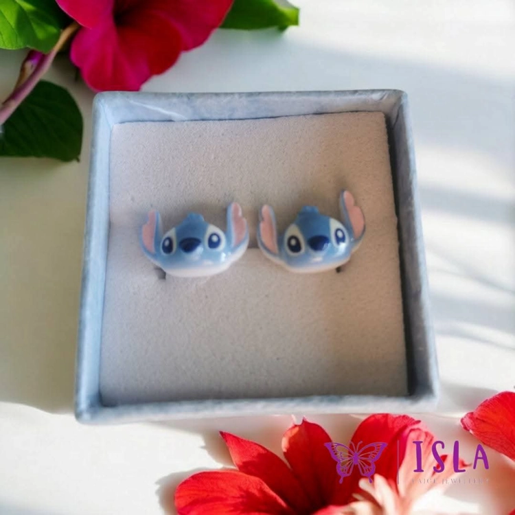 Stitch inspired studs