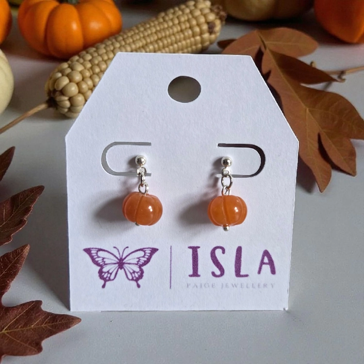 Pumpkin drop studs