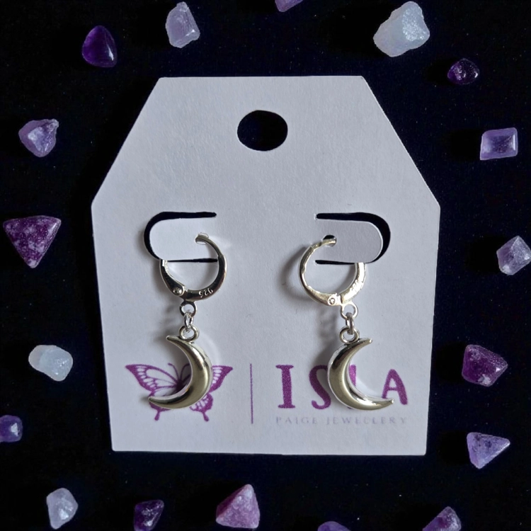 Silver Moon huggie hoops Silver Moon huggie hoops